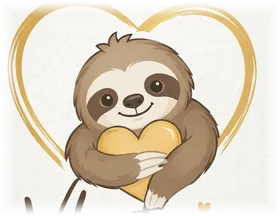Vee, the plush sloth given through the Comfort Companion Program.